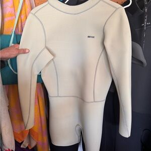 Cream Long Sleeve Textured Bodysuit